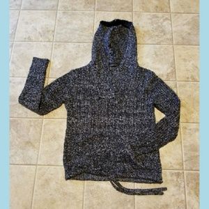 Tom Foolery Pull Over hooded pocket sweater size M